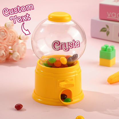 Personalized Mini Gashapon Candy Dispenser with Name Birthday Gift for Kids 1