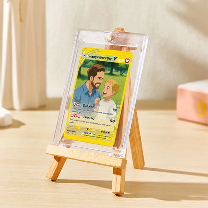 Custom Father's Day Poke Card from MadeMine featuring personalized design, perfect for celebrating dad on Father's Day.