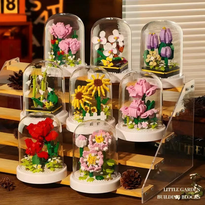 Sunflower Bouquets DIY Flower Building Set Perfect Birthday Gift with Dust Cover Valentines Gift