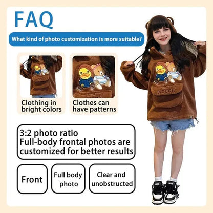 Custom Full-Body Duddu Brick Figures – 2 People
