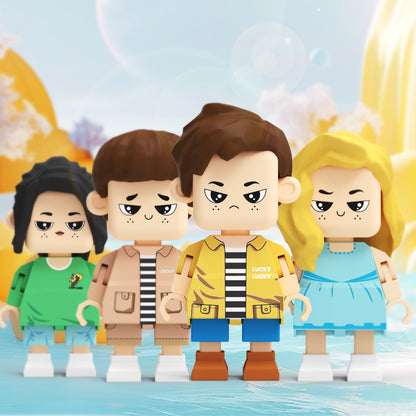 Customizable full-body Minifig by MadeMine, featuring a cute, personalized brick figure perfect for gifts and collectibles.