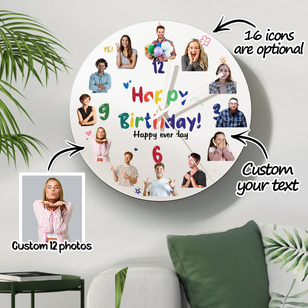 Clock with Custom Photo Engraving