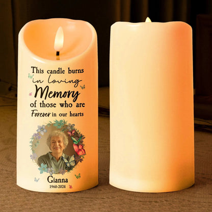 Custom Photo Memorial LED Candle – Personalised Remembrance Gift