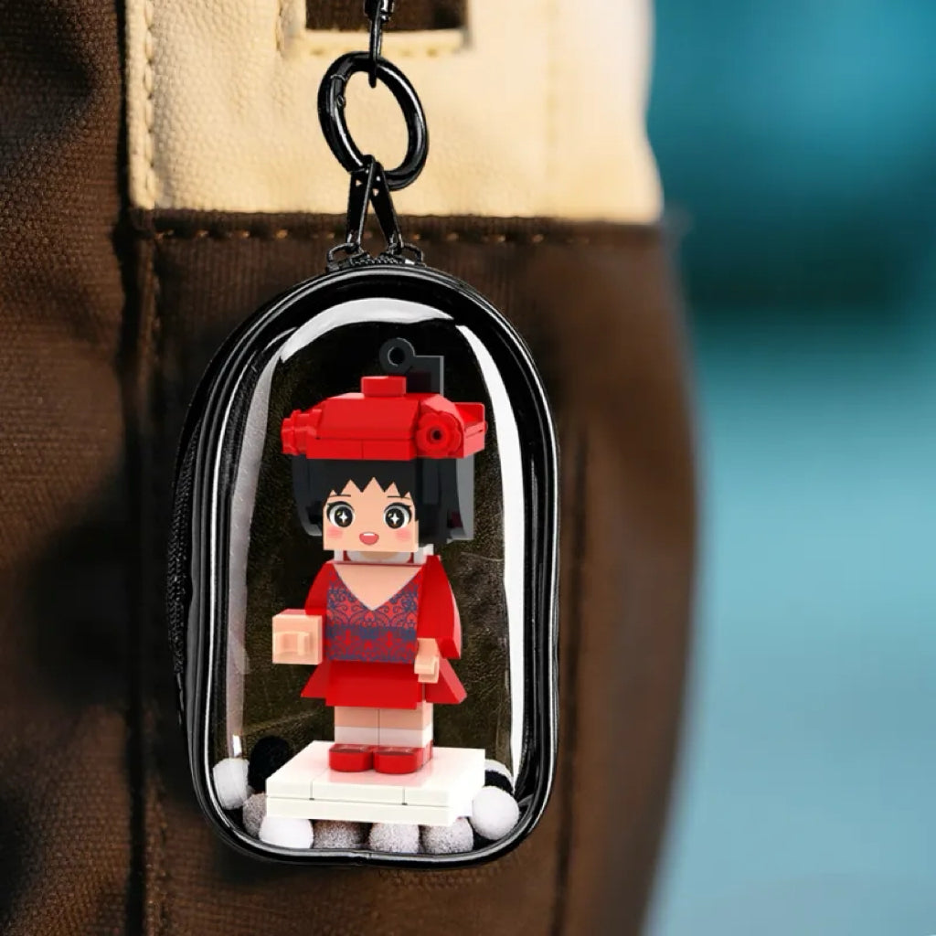 Brick Mini Figure Keychain – 1 Person – Full Body