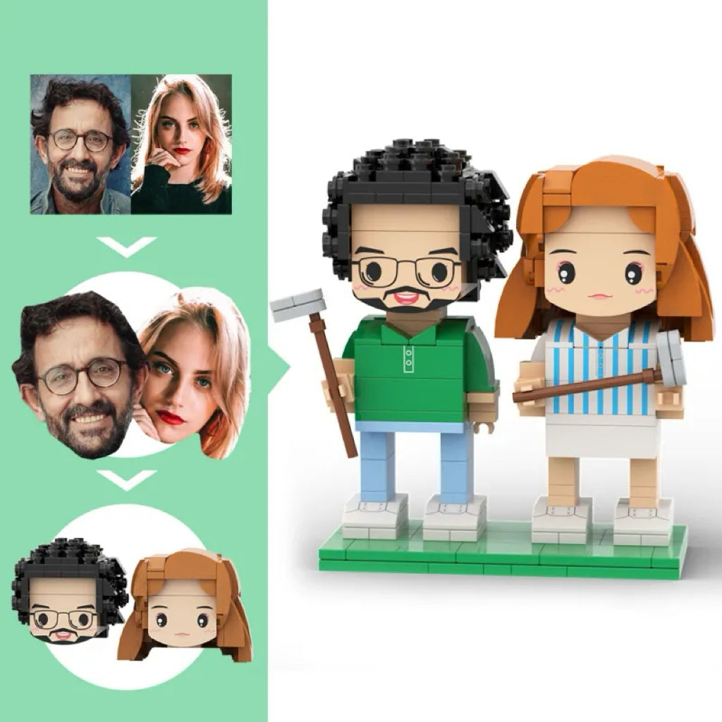 Cute Golf Players Brick Figures