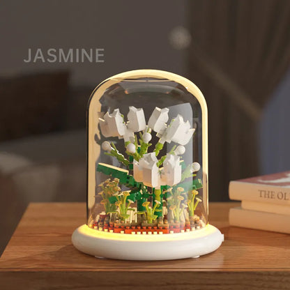 Morning Glory Bouquets DIY Flower Building Set Perfect Birthday Gift with Dust Cover Valentines Gift