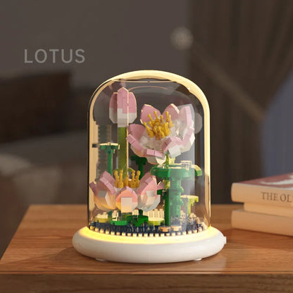 Lily Bouquets DIY Flower Building Set Perfect Birthday Gift with Dust Cover Valentines Gift