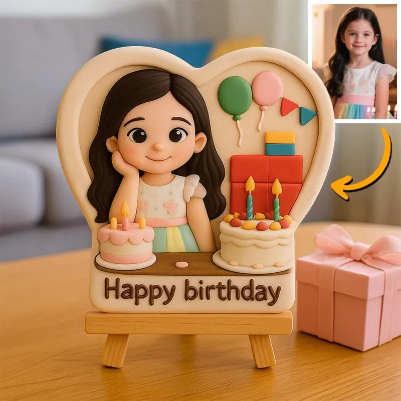 Custom 3D Wedding Figurine with Wooden Holder - Personalized Bride & Groom Gift - Mini Brick Custom