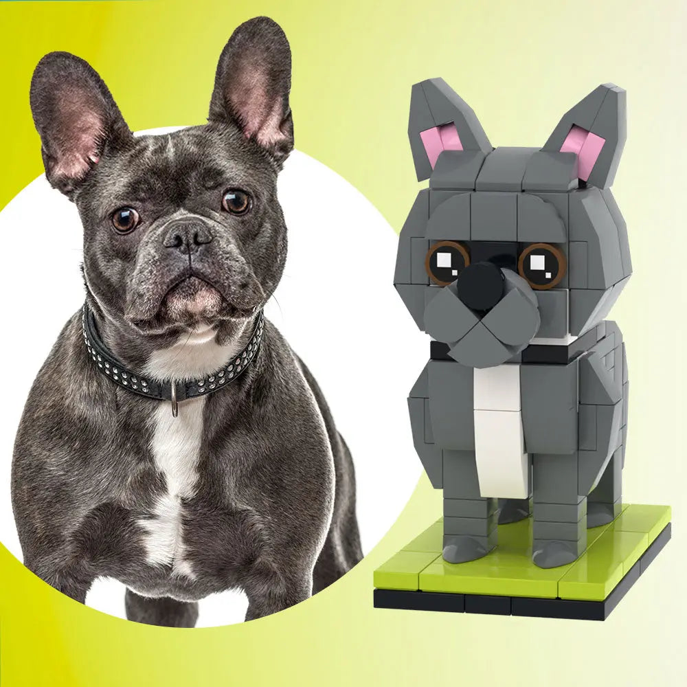 Custom Full-Body Brick Figure – 1 French Bulldog