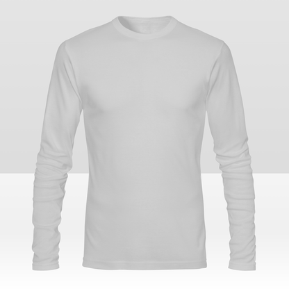 Aangepast dubbelzijdig heren T-shirt met lange mouwen, gepersonaliseerd all-over print T-shirt met uw ontwerp