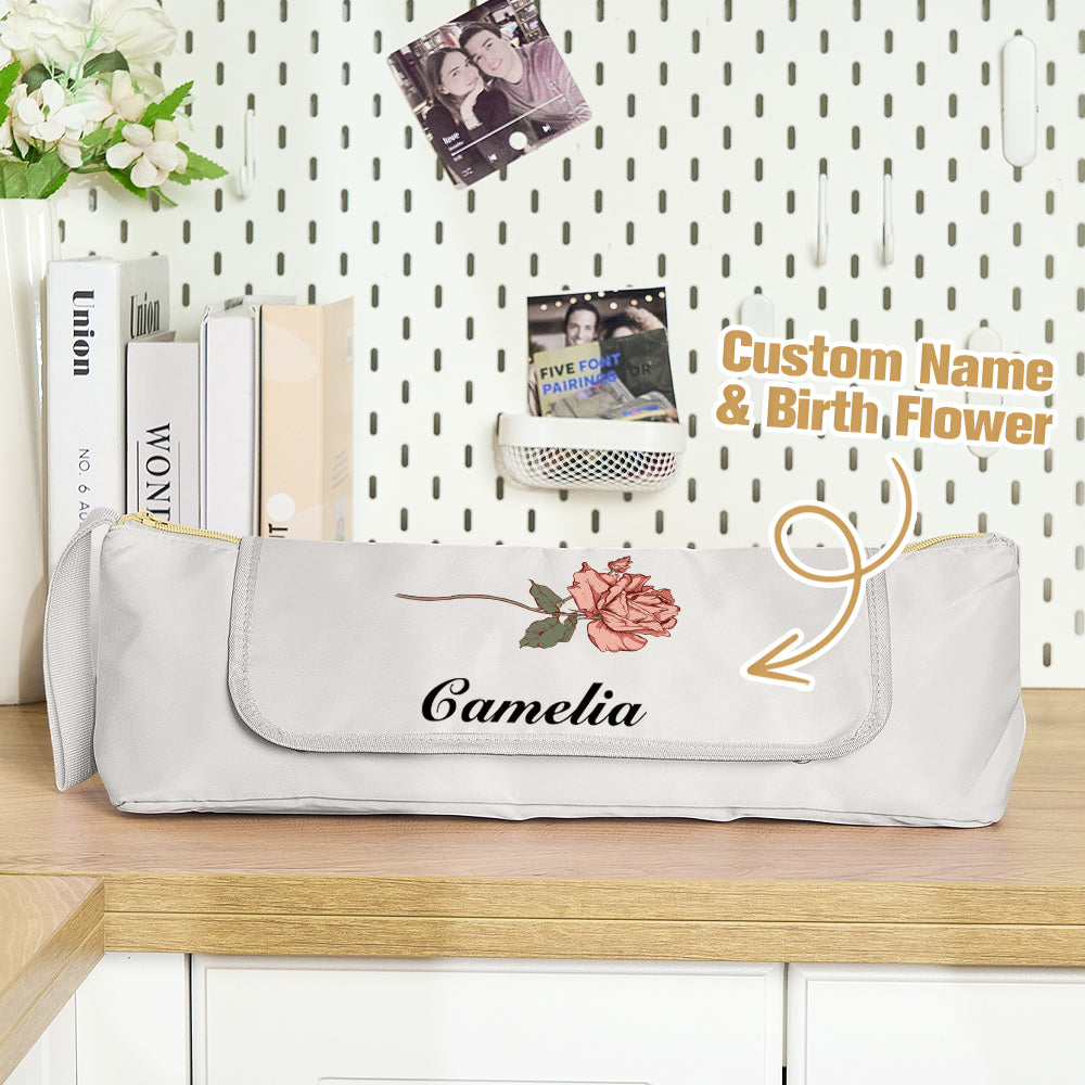 Personalized Birth Flower Heating Rod Storage Bag 5