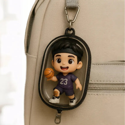 Custom 3D mini figure from your photo, personalized toy gift by MadeMine, showing a detailed 1-person 3D figurine on a neutral background.