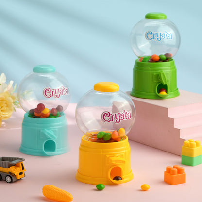 Personalized Mini Gashapon Candy Dispenser with Name Birthday Gift for Kids 3x