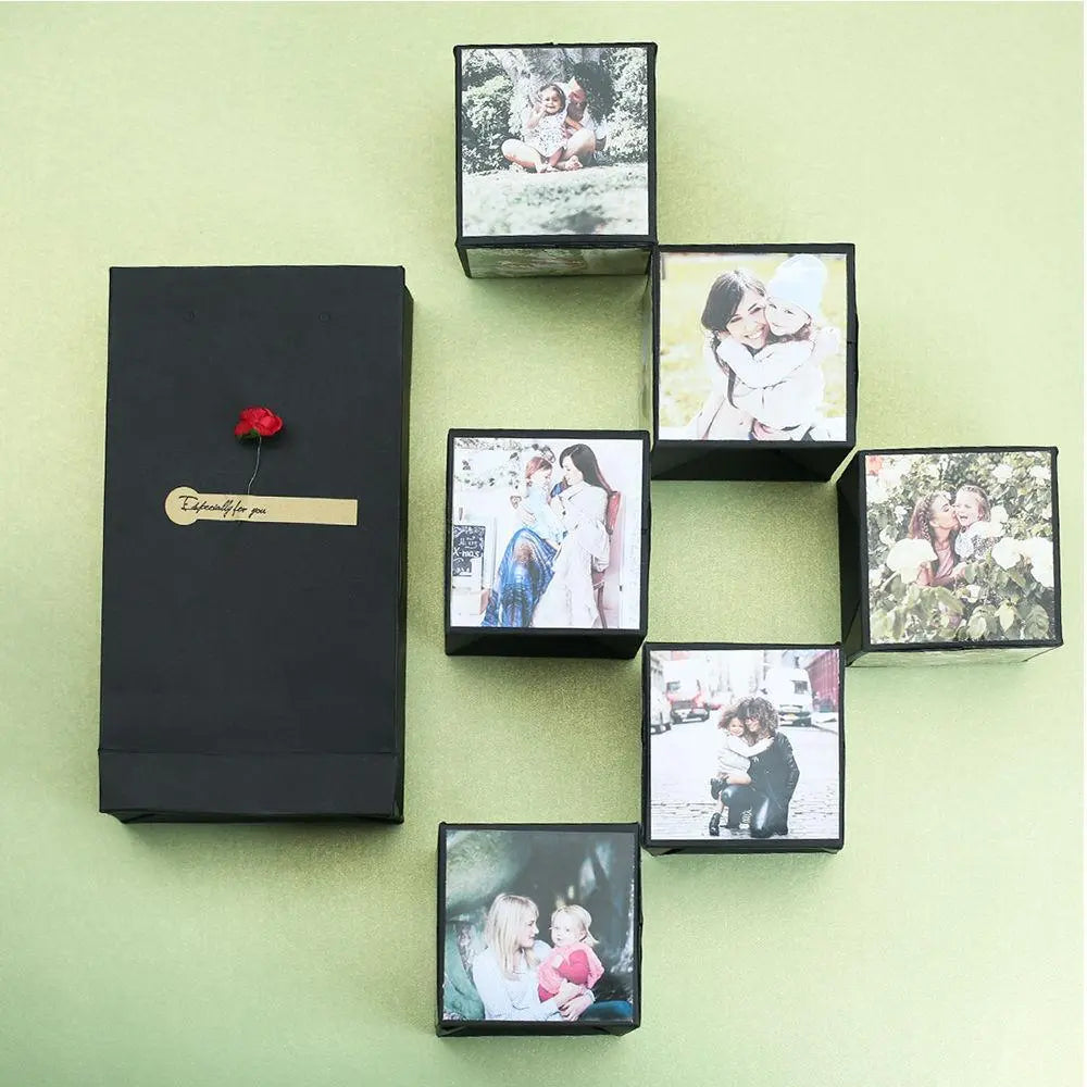 DIY Custom Surprise Explosion Bounce Box with 1-6 Photos Party Favors