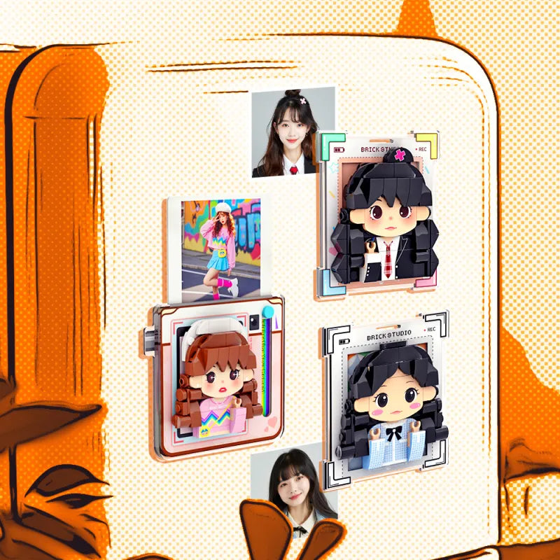 Personalized Brick Figure Fridge Magnets 5