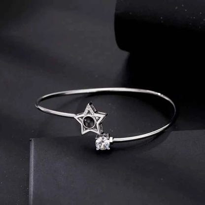 Custom Projection Bracelet Personalized Photo Bracelet Heart Jewelry Gift for Her