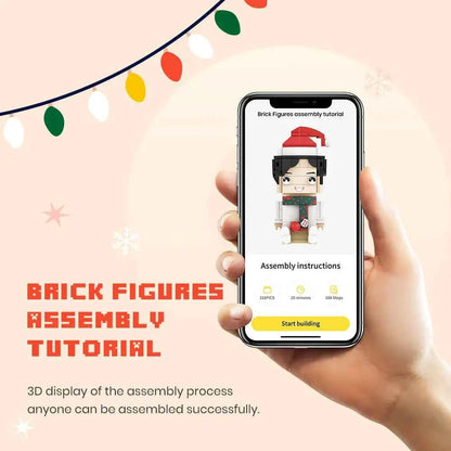 Full-Body Custom Brick Figures — Personalized 2-Person Father's Day Gift