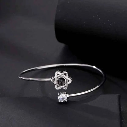 Custom Projection Bracelet Personalized Photo Bracelet Heart Jewelry Gift for Her