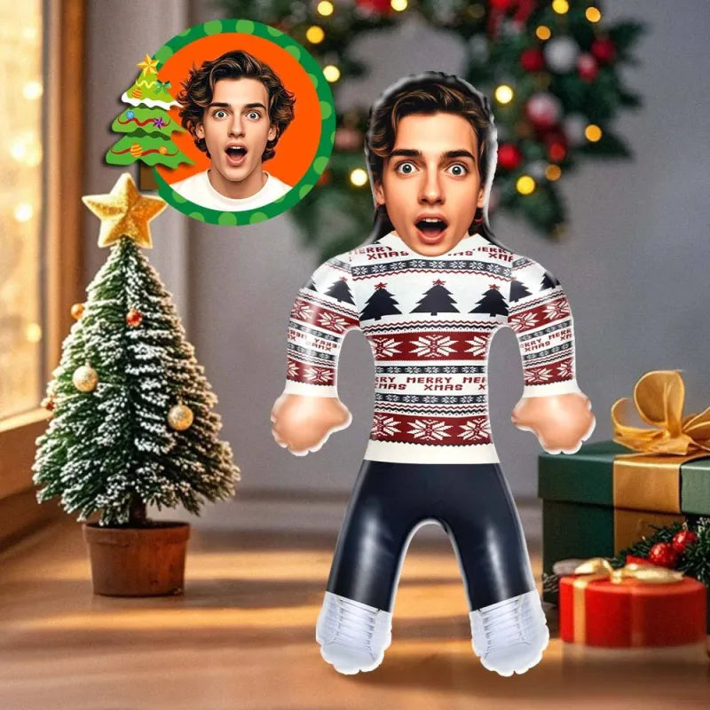 Custom Face White Jumper Blow Up Dolls Funny Inflatable Balloon Custom Air Doll for Party Favors Christmas Gifts