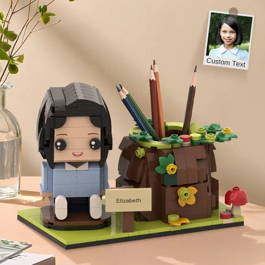 Custom Brick Figures Pen Holder Personalized