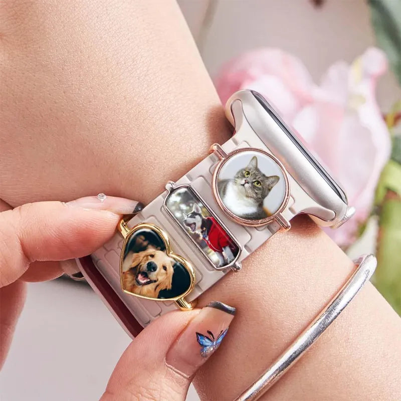Custom Photo Watch Strap Charm 