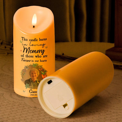 Custom Photo Memorial LED Candle – Personalised Remembrance Gift