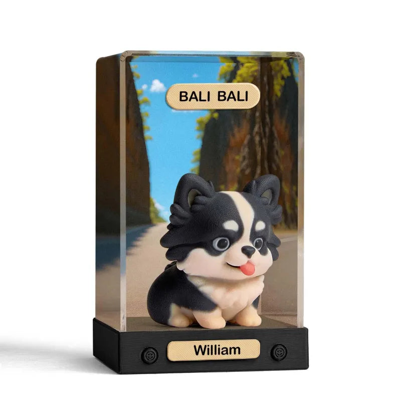 MadeMine 3D mini figure in acrylic display box with one personalized person figure, perfect for personalized gifts.