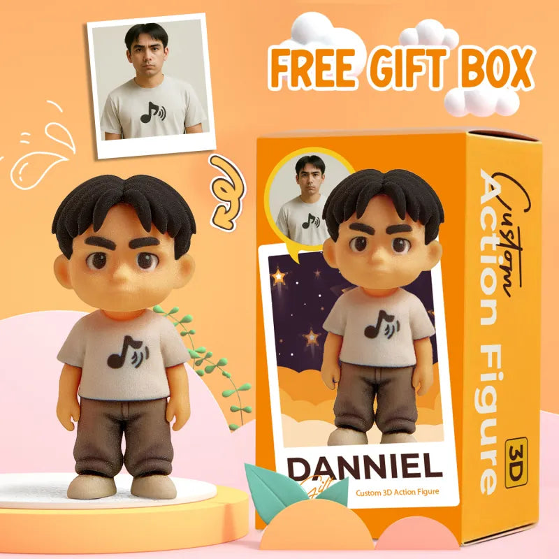 Custom 3D mini desk figure from MadeMine, featuring a personalized office figurine created from your photo.
