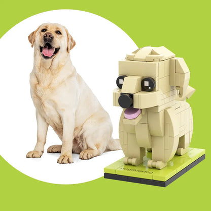 Custom Full-Body Brick Figure – Labrador Retriever