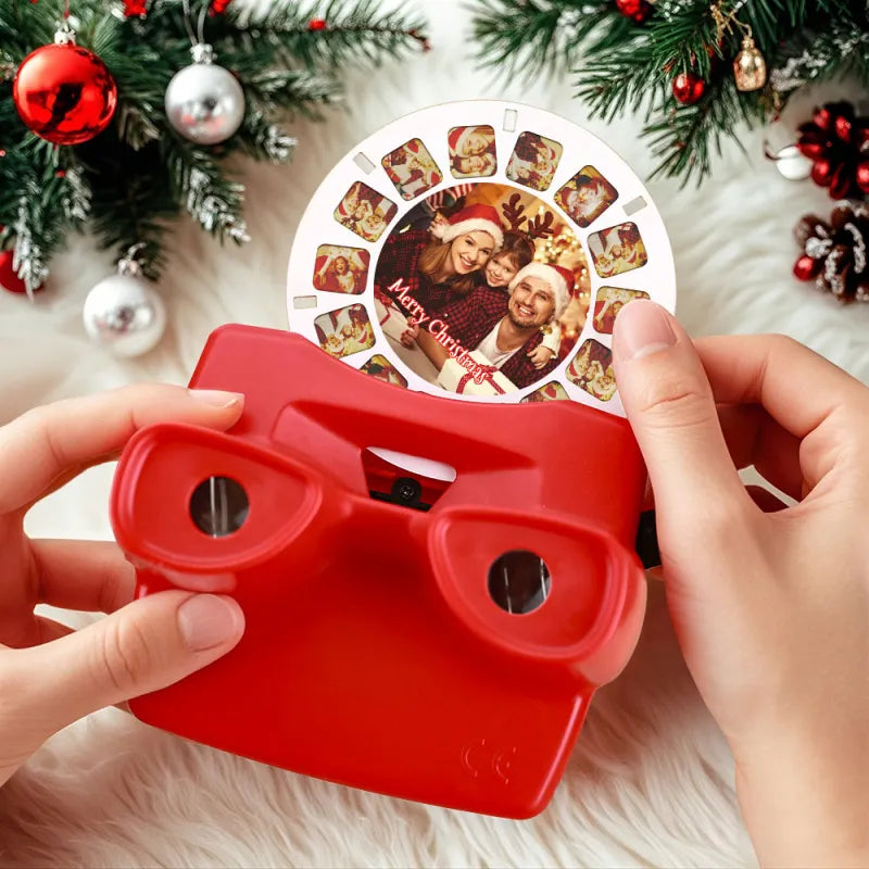 MadeMine custom 3D viewfinder with reel displaying a personalized photo viewer with clear, detailed images and a sleek design.