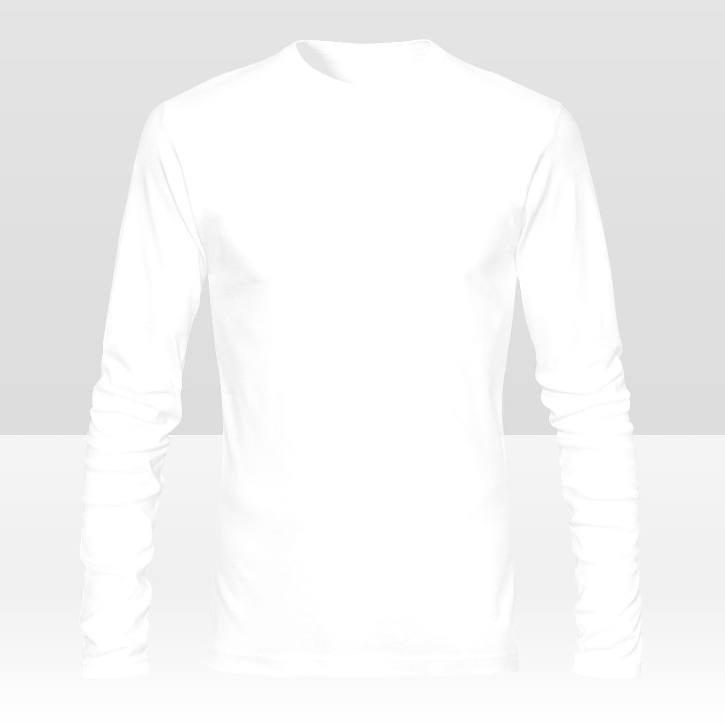 Aangepast dubbelzijdig heren T-shirt met lange mouwen, gepersonaliseerd all-over print T-shirt met uw ontwerp
