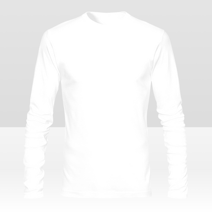 Aangepast dubbelzijdig heren T-shirt met lange mouwen, gepersonaliseerd all-over print T-shirt met uw ontwerp