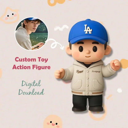 Custom 3D mini desk figure by MadeMine, personalized office figurine based on your photo, crafted in 10 business days.