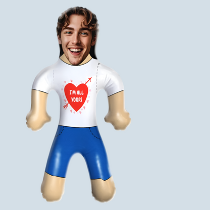 Personalized Couple Blow Up Doll Custom Your Face & Text Air Doll