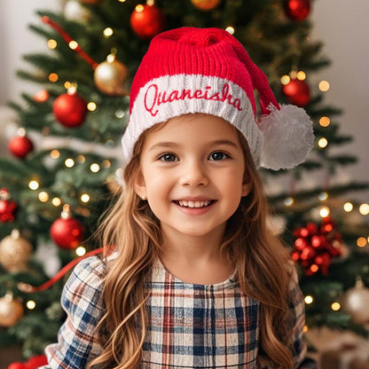 Personalized Christmas Hat Embroidered Name Santa Hat Christmas Gift for Family 5