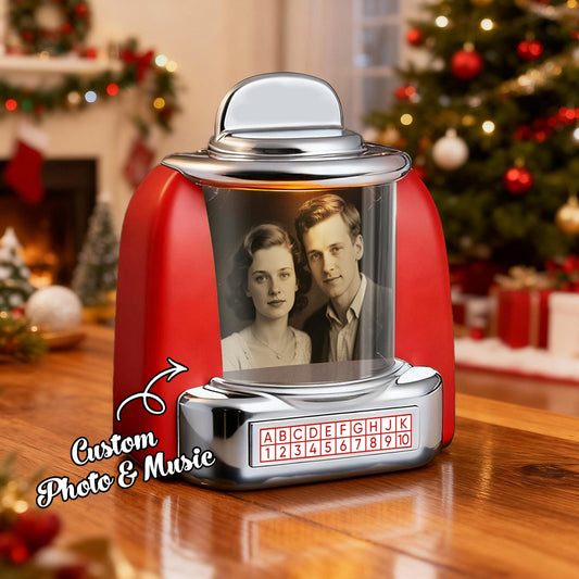 Custom Retro Jukebox Speaker with Photo – Personalised Music Gift