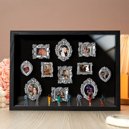 Cute miniature personalized Museum of Us gift in a black frame, perfect for couples, Valentine's Day, or anniversary celebrations.