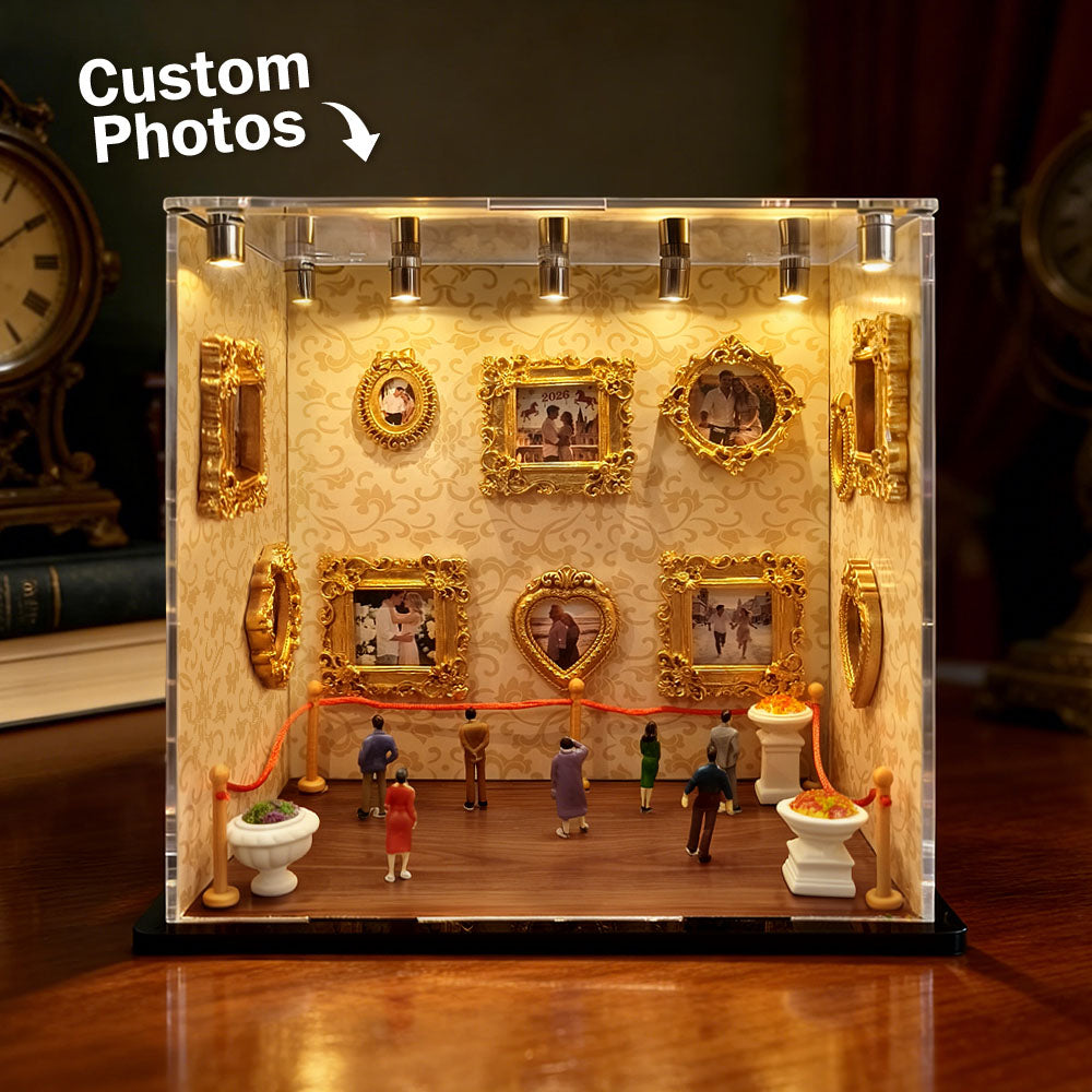 MadeMine Museum of Us transparent mini DIY museum with customizable displays for personalized gift creation.
