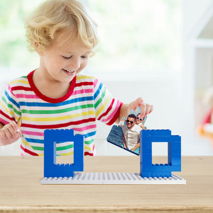 Personalized Dad & Papa Photo Brick Puzzle — Custom Father's Day Gift