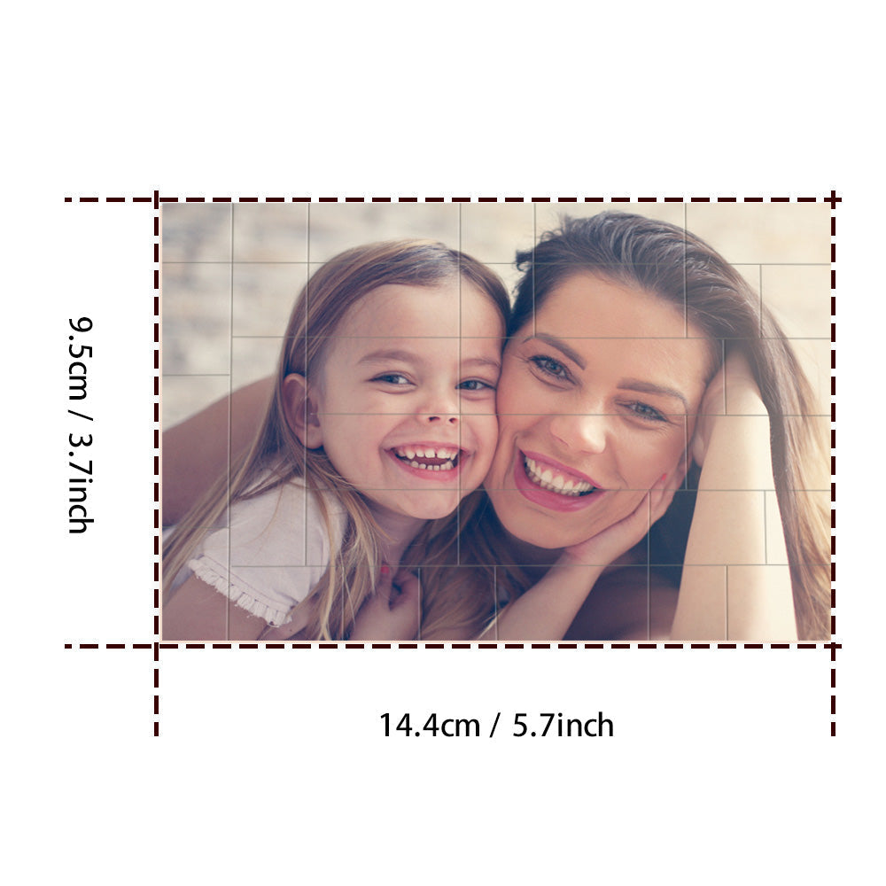 Persoonlijke foto op gemaakt van een bouwsteen puzzel, cadeau voor papa, door MadeMine, uniek gepersonaliseerd foto-kerstcadeau