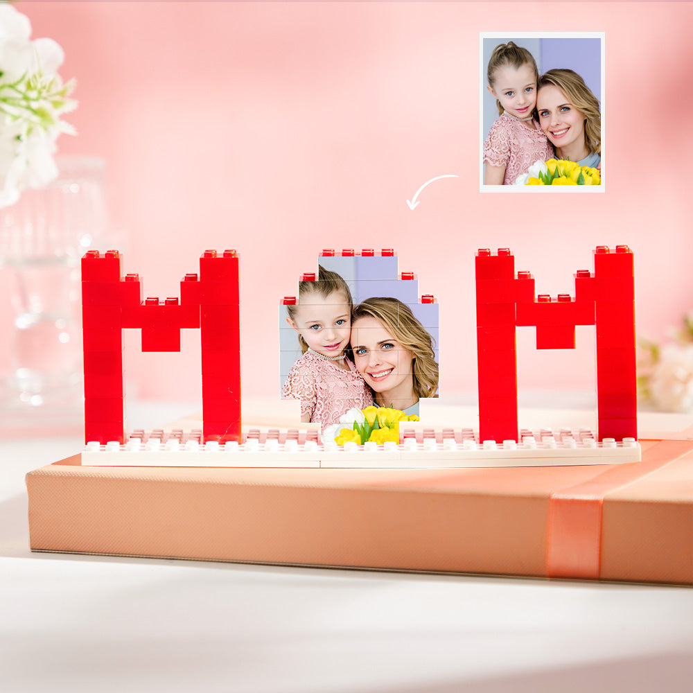 Custom Building Brick Photo Block Personalised MOM Brick Puzzles Mother's Day Gifts - Mini Brick Custom