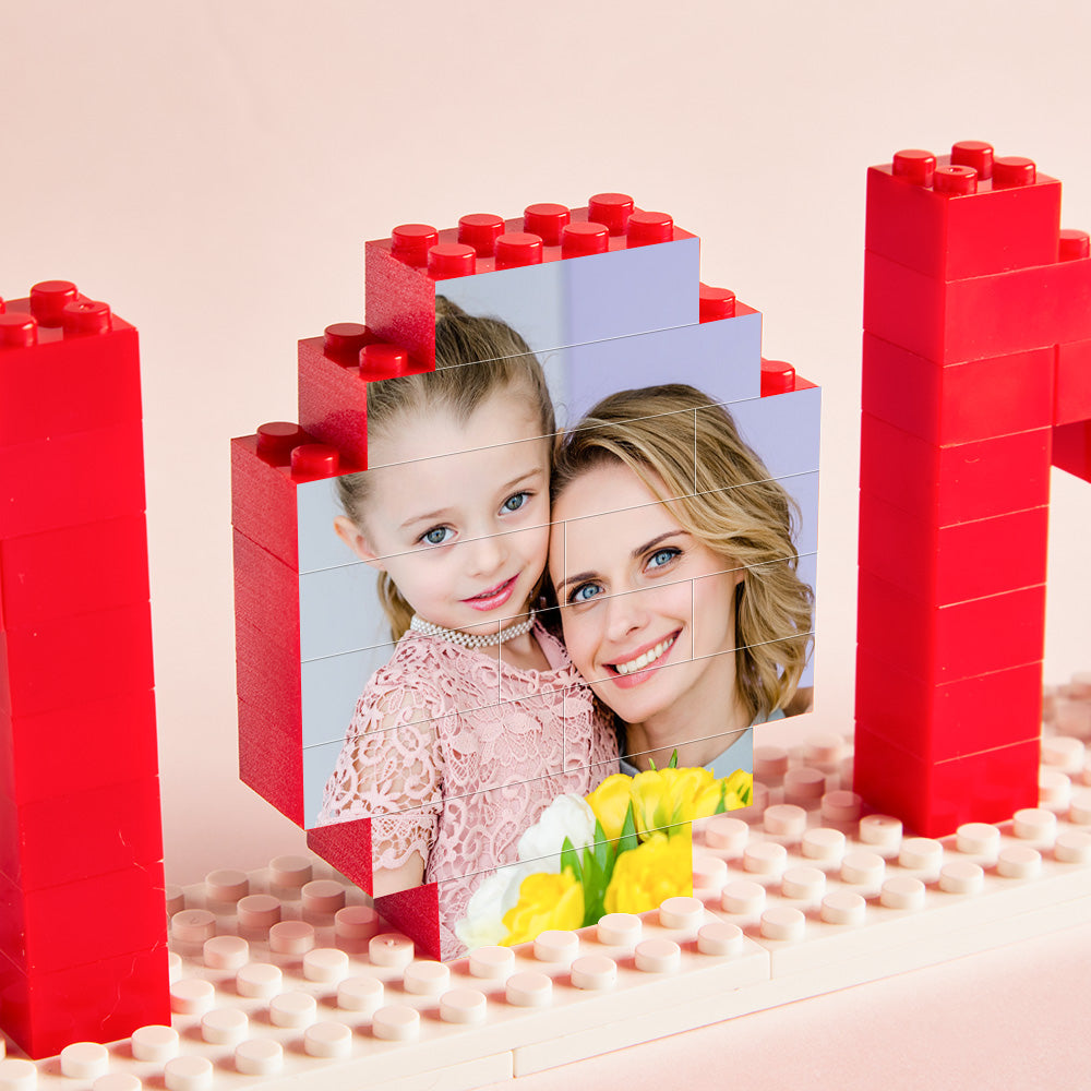 Custom Building Brick Photo Block Personalised MOM Brick Puzzles Mother's Day Gifts - Mini Brick Custom