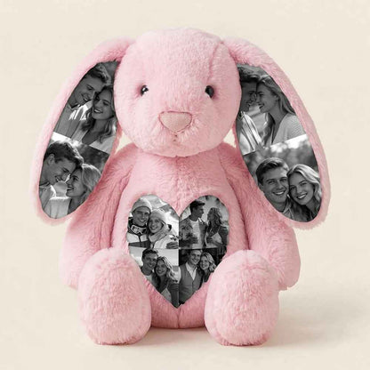 Custom Ears & Belly  Custom Photo Bunny Plush  For Couples Anniversary Gifts (Production time : 15 working days)