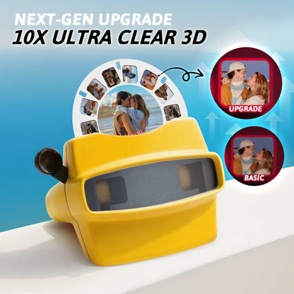 Custom 3D Viewfinder with Reel by MadeMine, personalized photo viewer displaying a clear, high-quality 3D image in a compact design.