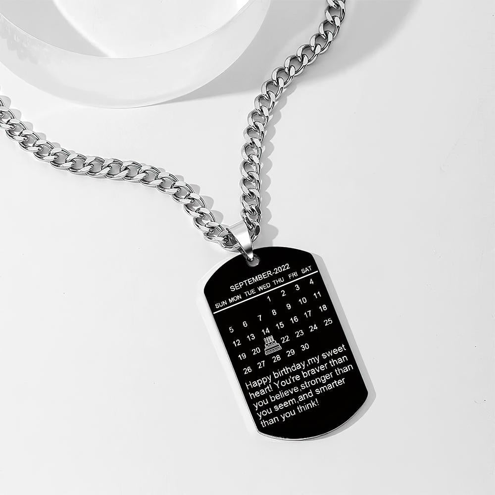 Gepersonaliseerde Foto Hanger Ketting met Gegraveerde Tekst en Datum