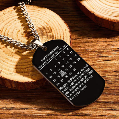 Gepersonaliseerde Foto Hanger Ketting met Gegraveerde Tekst en Datum