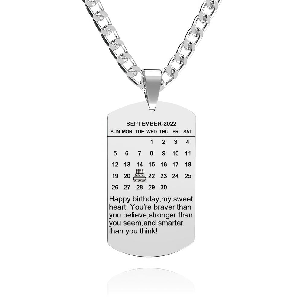Gepersonaliseerde Foto Hanger Ketting met Gegraveerde Tekst en Datum