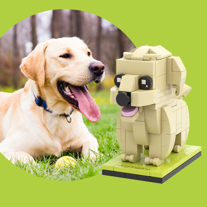 Custom Full-Body Brick Figure – Labrador Retriever