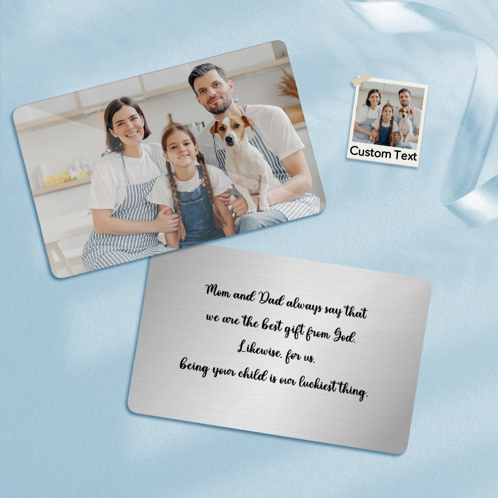 Personalized Wallet Insert Photo Card Stainless Steel Wallet Insert Card 3