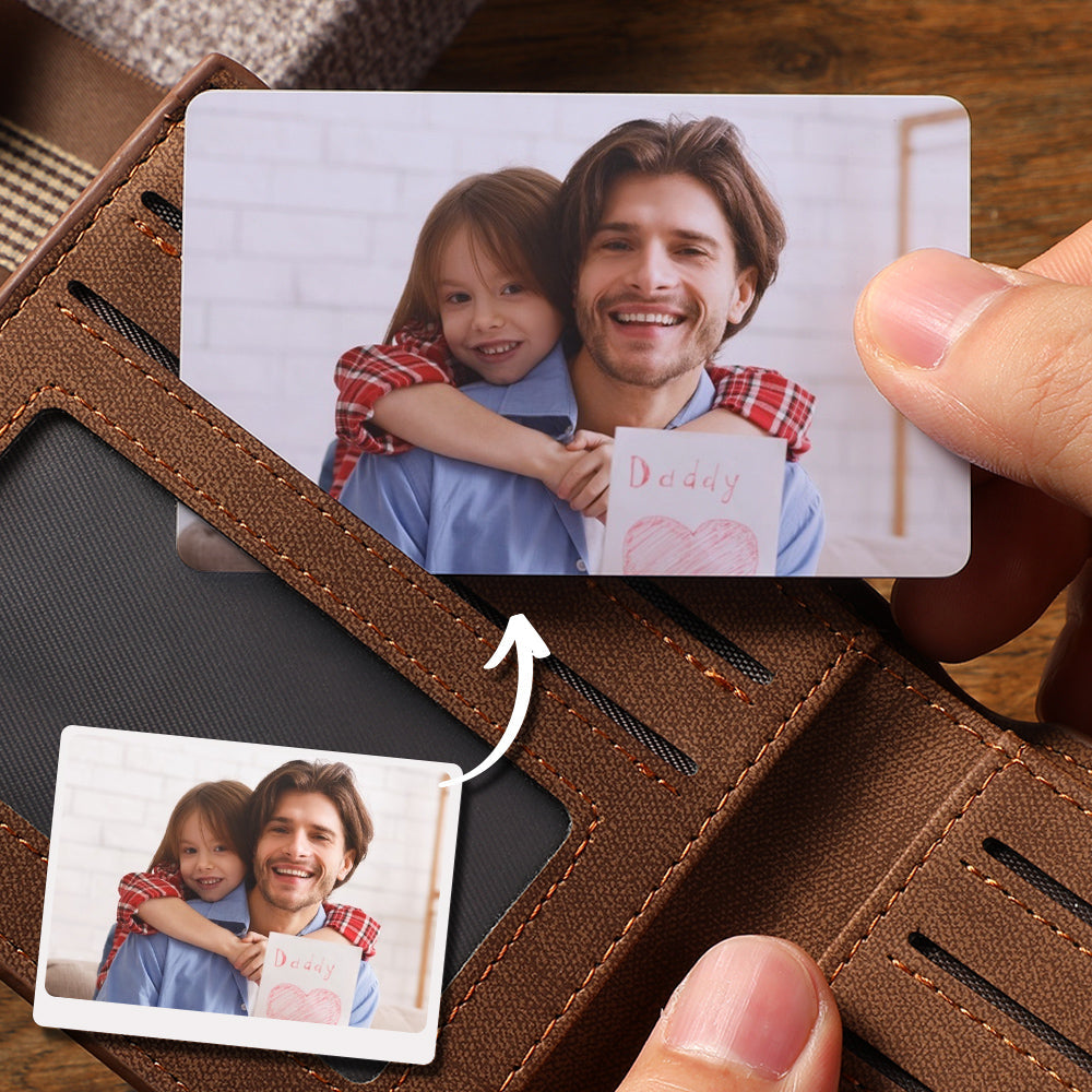 Personalized Wallet Insert Photo Card Stainless Steel Wallet Insert Card 11